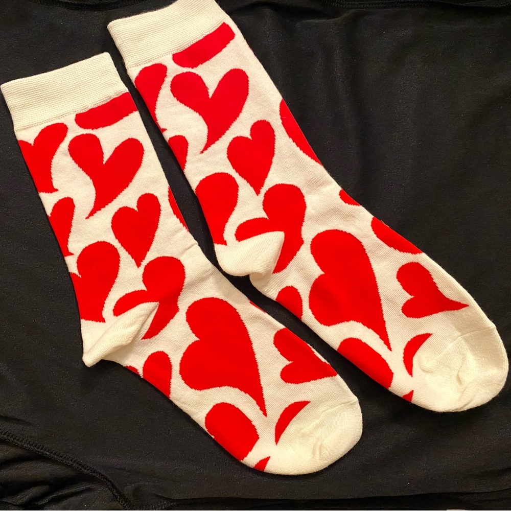 Charming Red Heart Patterned Socks | Keep love in the air with your feet - Picture 5 of 9